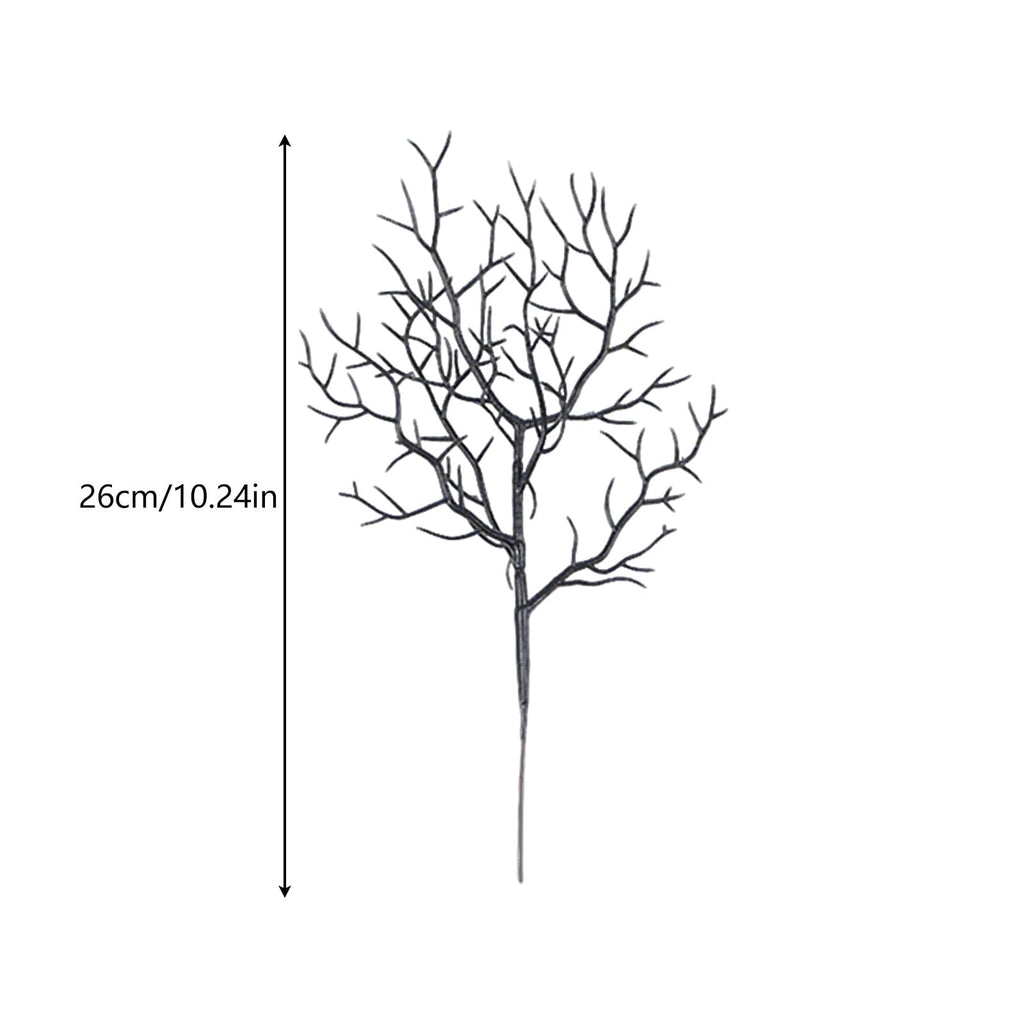 Halloween Artificial Branches, 10Pcs Black Bare Twigs Vase Fillers for Spooky Home Decor, Plastic Decorative Stems for Mantel Table Centerpiece, Creepy Indoor Outdoor Halloween Accents