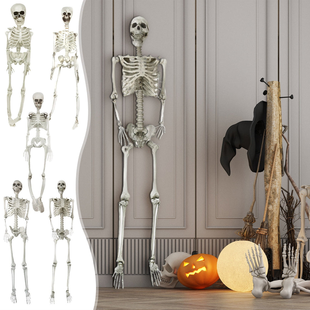 Cebalnir Halloween Skeleton Decoration Whole Body Halloween Hanging Skeleton Decoration With Movable Joints for Halloween Graveyard Decoration