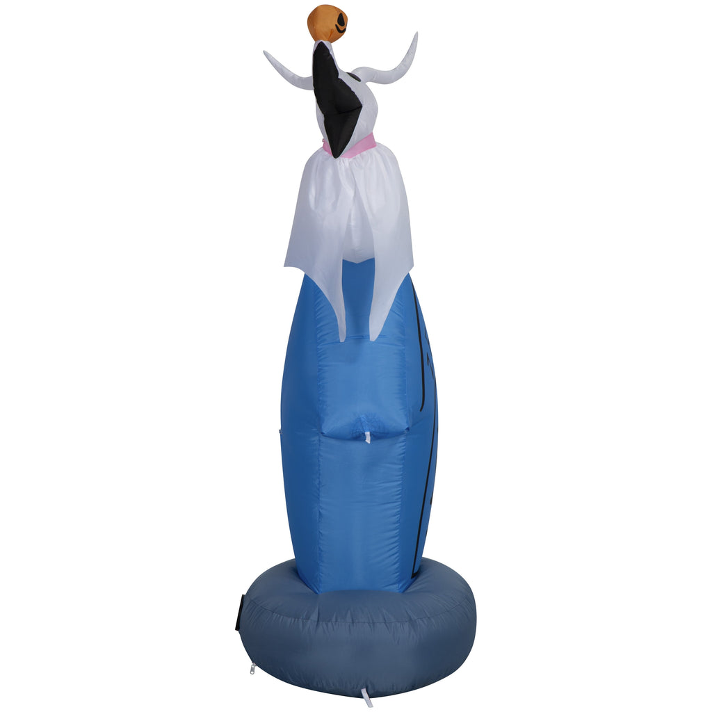 Airblown Halloween Light Zero on Teal Doghouse Tombstone Disney Yard Inflatable 5 ft