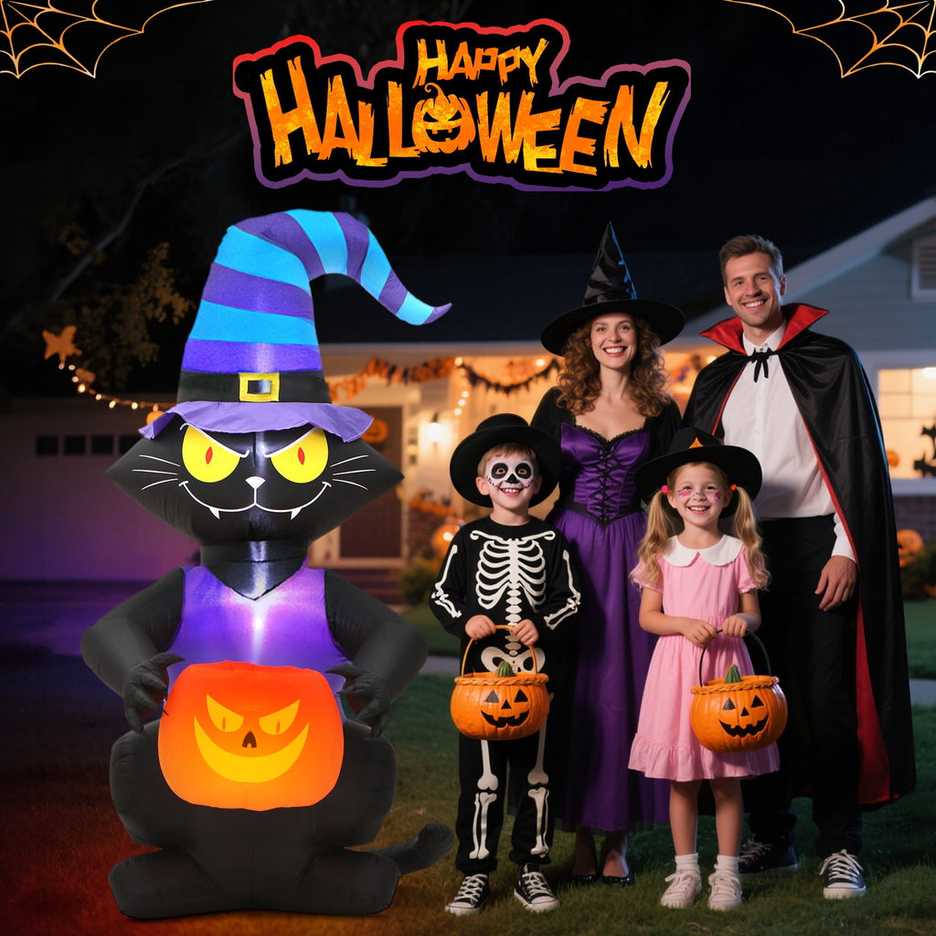 Toiyjofe 8ft Giant Halloween Inflatable Grim Reaper Tree with Pumpkins & LED Lights, Outdoor Skeleton Yard Decoration for Lawn & Haunted House