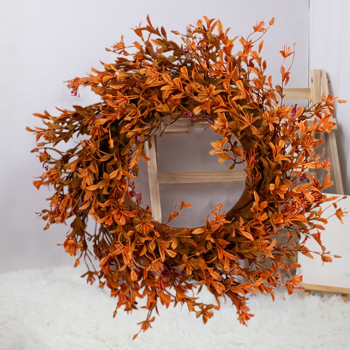 sruoe Fall Wreaths for Front Door for Halloween Party Pendant, Wall Window Decor, Festival Outdoor Hanging Ornament