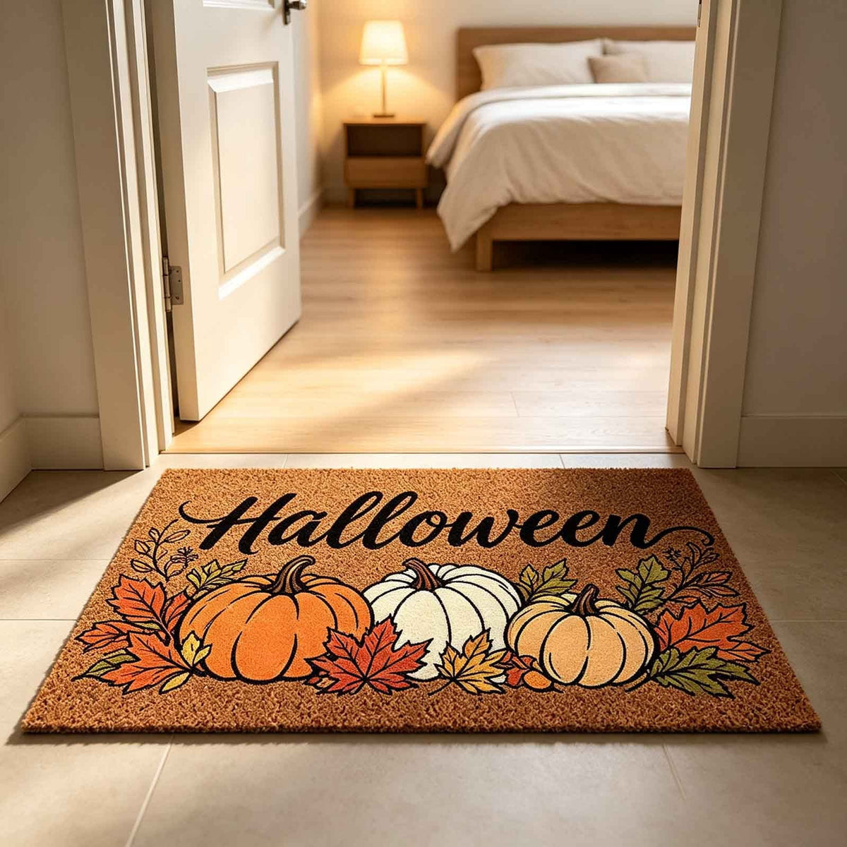 Halloween Kitchen Mat Halloween Printed Carpet Non-slip Entry Door Entry Mat Absorbent Bathroom Kitchen Entryway Mat 40*60cm