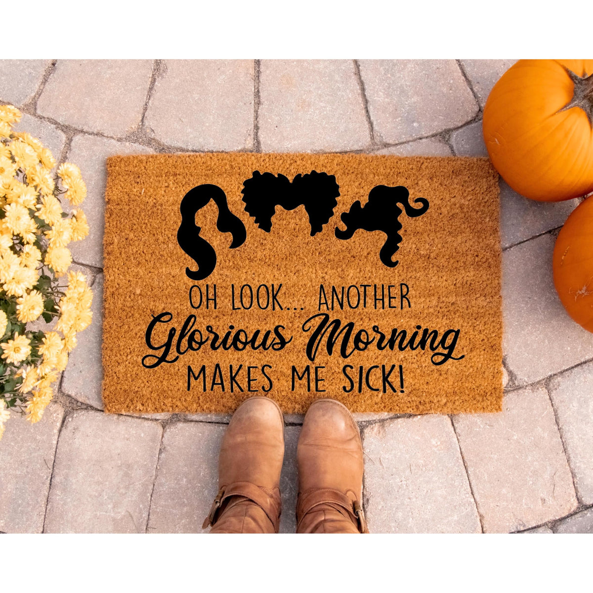 Oh Look Another Glorious Morning Makes Me Sick Door Mat | Halloween Doormat | Welcome Mat | Halloween Decor | Home Doormat | Halloween
