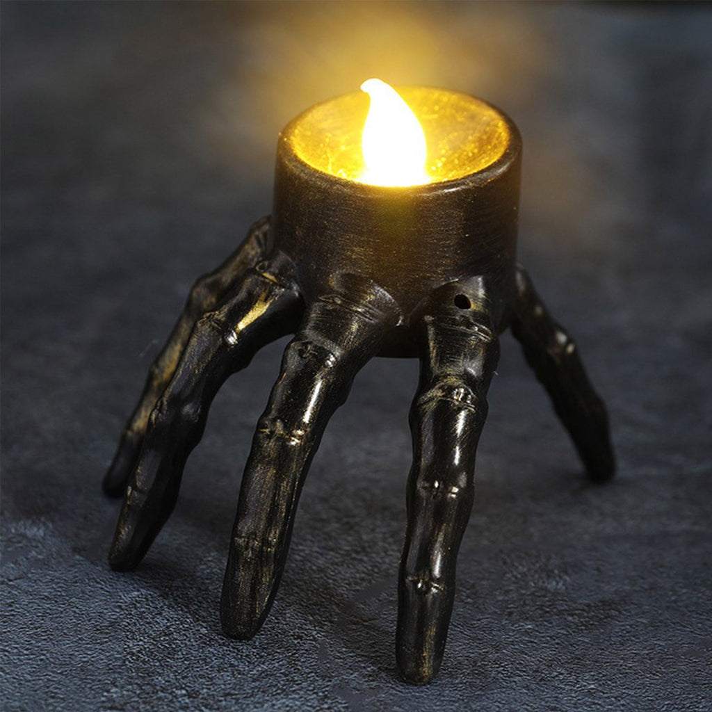 Halloween Spooky Skeleton Hand Candle Flameless Candle Lamp Scary Spooky Candle Halloween Decoration Lights