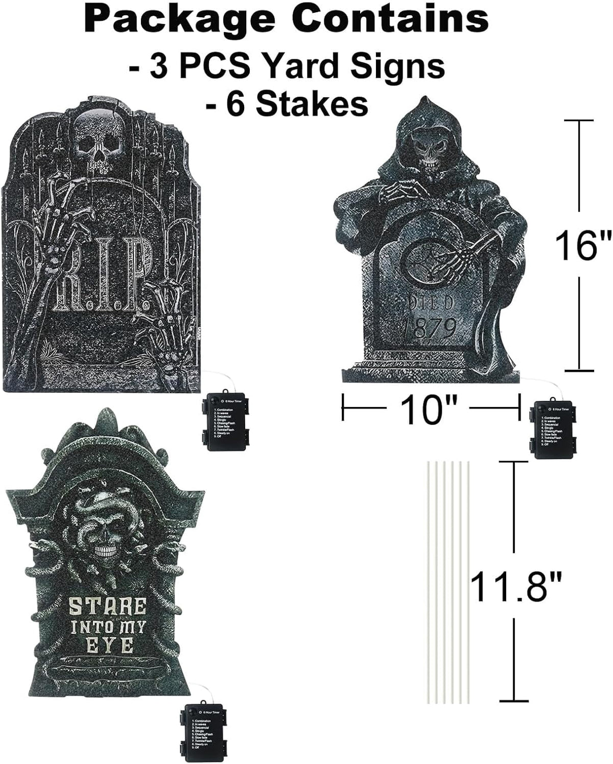 GameXcel Halloween Decorations Outdoor Yard Signs with Stakes, 34.8 in Tall Vertical Pumpkin and Ghost Decor, Weather-Resistant, 2 Count