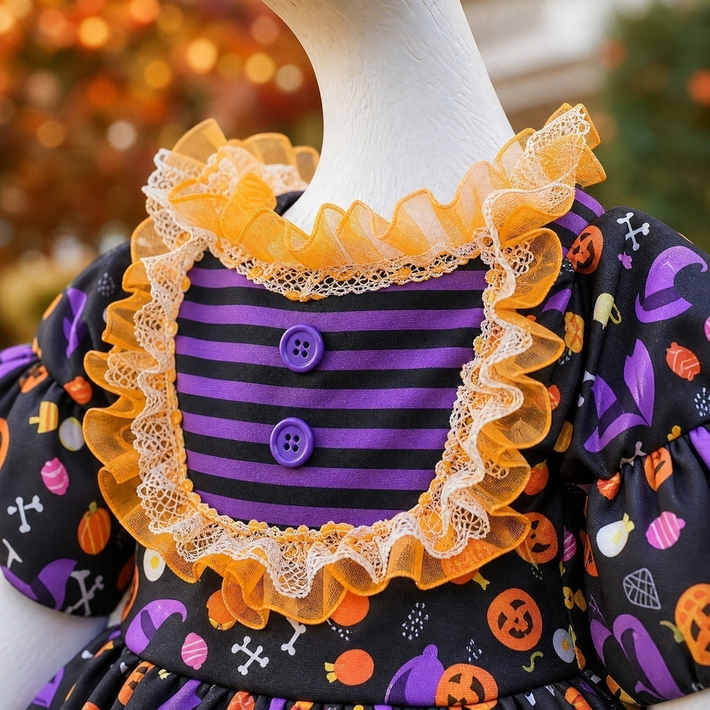 Halloween Garden Porch Decor, Porch Goose Outfits Halloween, 23 Inch Porch Goose Outfits, Witch Dress and Hat Set, Fits 23X11X26 Inch Standing Plush Goose for Front Porch Lawn