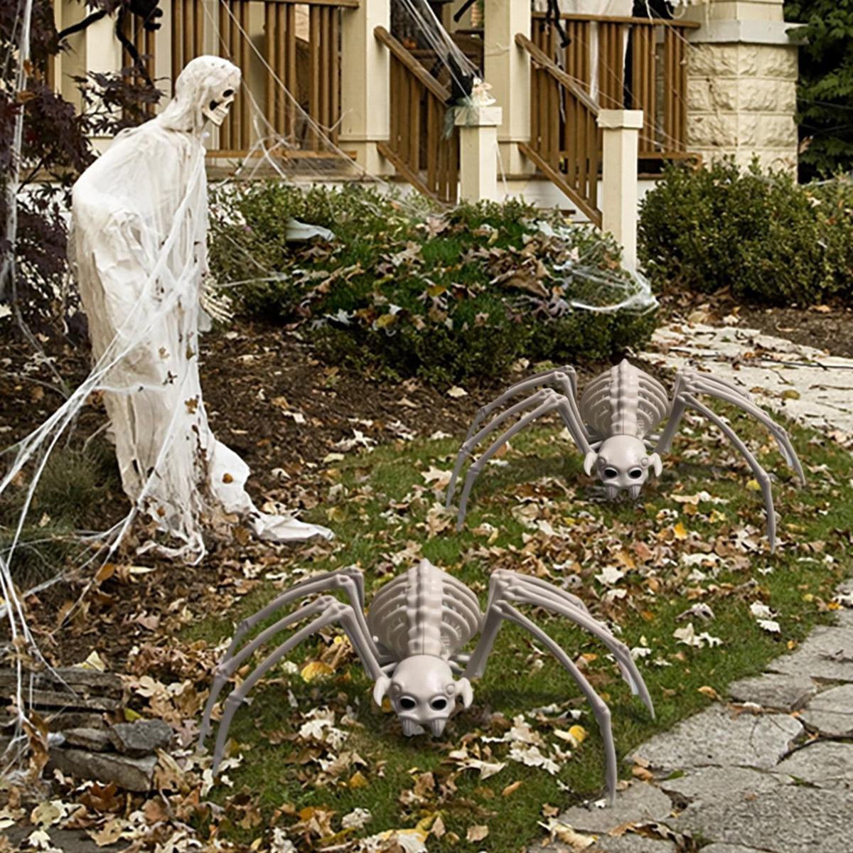 Uanit Halloween Spider Decoration Halloween Decoration Skeleton for Halloween Indoor Outdoor Decoration Plastic Decor Creepy Skeletons for Home Halloween Party House
