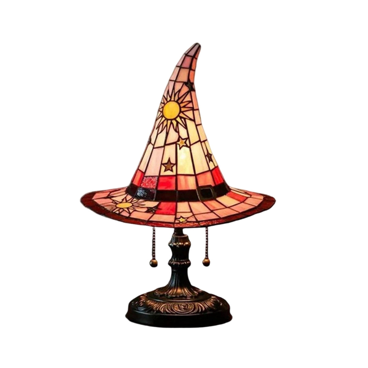 Clearance Witch Hat Lamp, Halloween Nigh Light Handcrafted Retro Resin Witch Hat Light, Usb Powered, Gothic Halloween Decorations for Bedroom