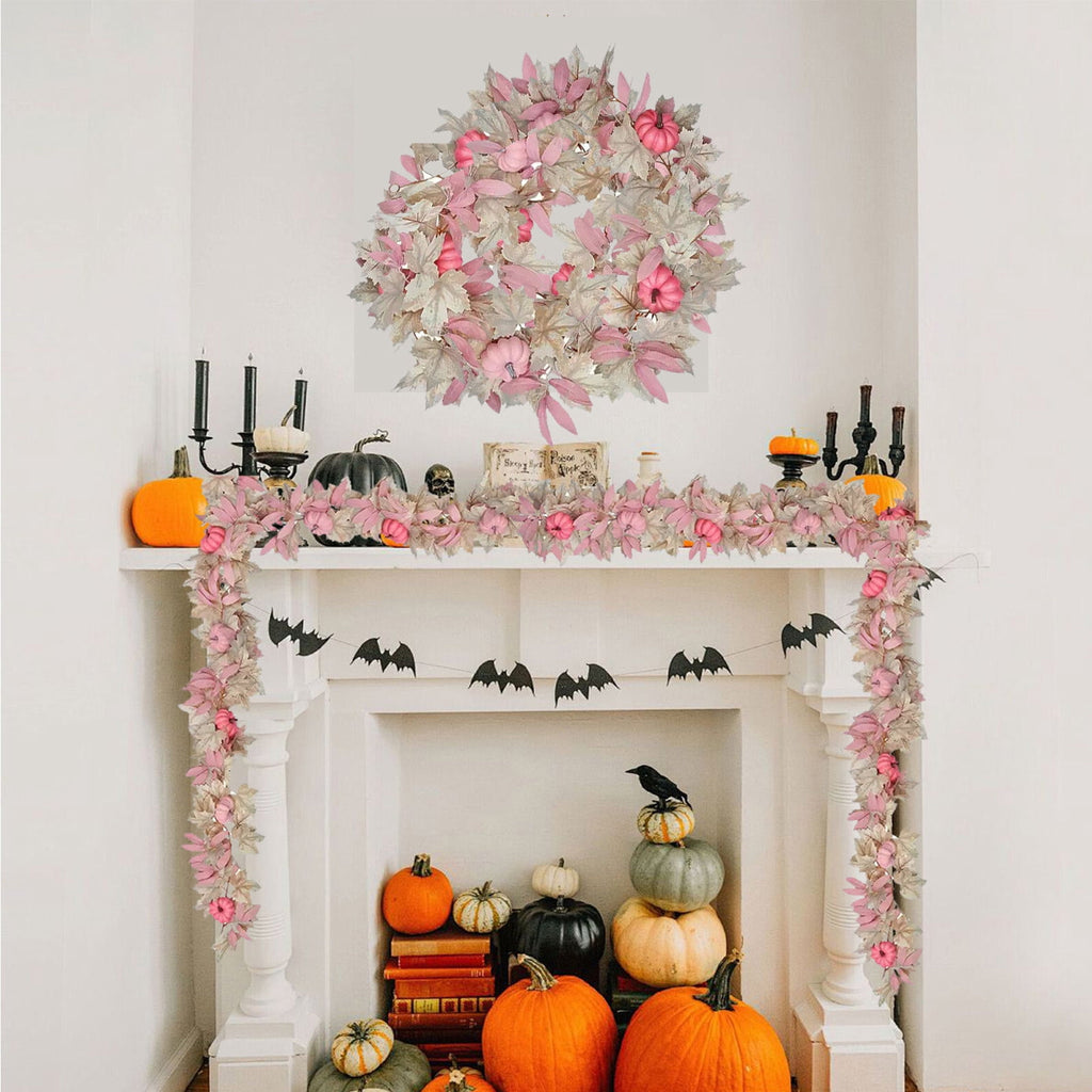 Pink Halloween Decor Ghost Candy Bowl Figurine with Bow and Scalloped Holder for Indoor Tabletop Decor and Party Favor Display