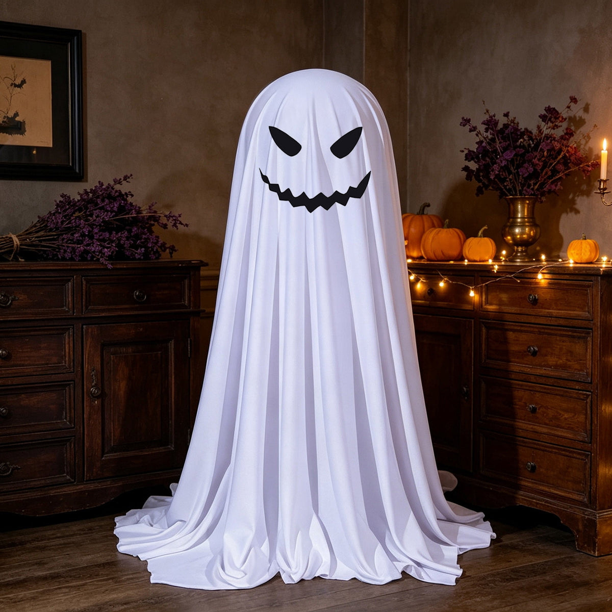 Aurorax Early Halloween Decorations Outdoor,Ghost Halloween Decoration 2 ft Realistic Waterproof Ghost Decor for Front Porch Yards Gardens Lawn Black