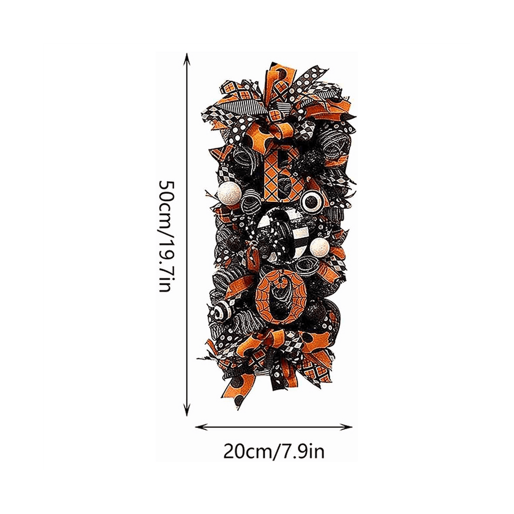 Halloween Swag Wreath Fall Wreath, Halloween Swag Wreath for Front Door, Halloween Spider, Mesh and Ribbons Swag Wreath