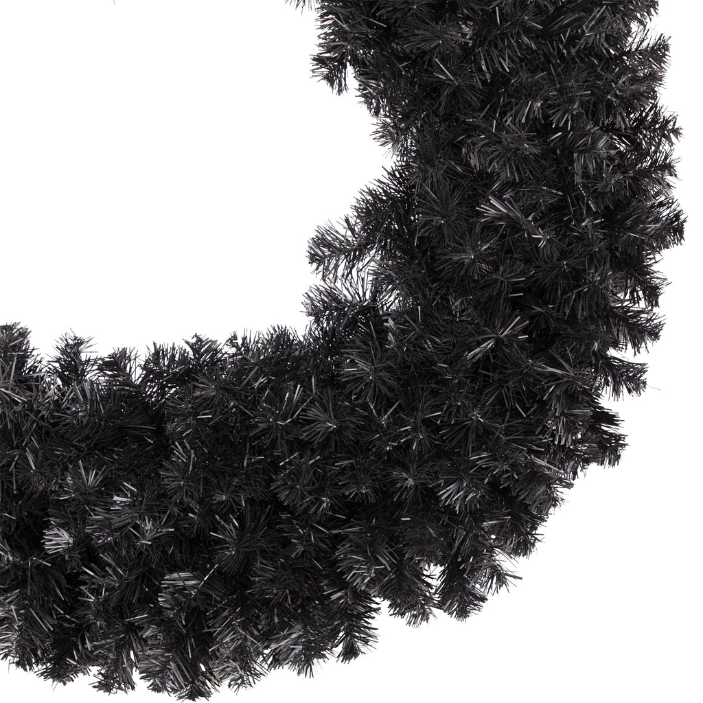 Northlight Colorado Spruce Artificial Halloween Wreath - 36" - Black - Unlit