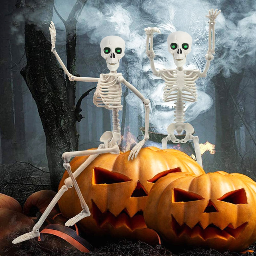 Yedigre 5.4FT HalloweenSkeleton Decor, Movable Joints Realistic Full Body Bones Skeleton Prop, No Light