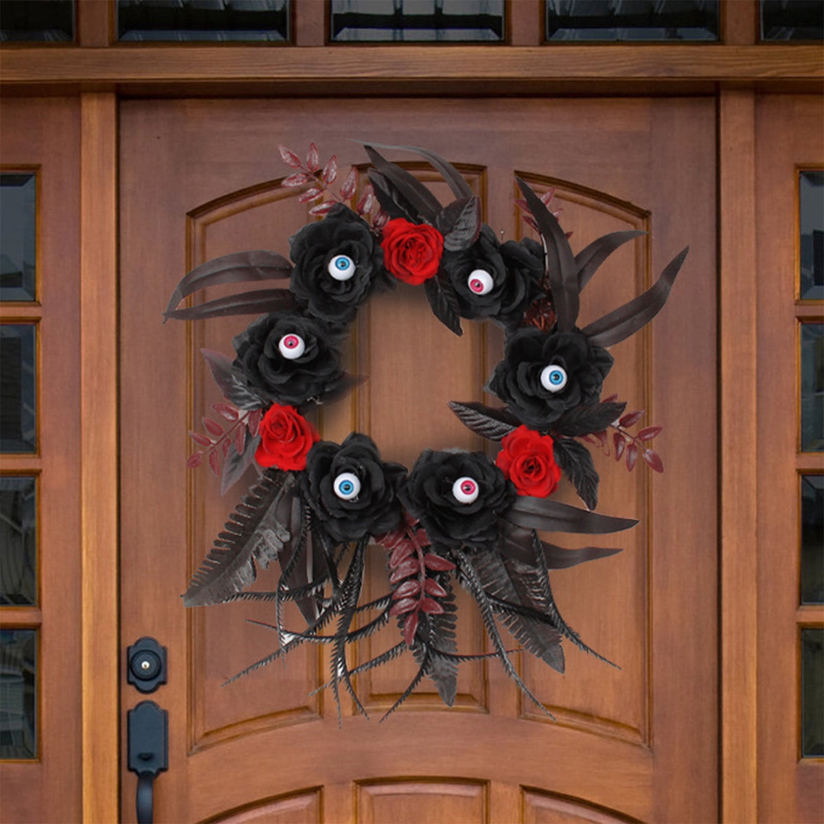 sruoe Halloween Decorations, Indoor Outdoor Halloween Decor, Artificial Wreaths, Halloween Decorations for Outside, Halloween Simulation Decorative Wreath