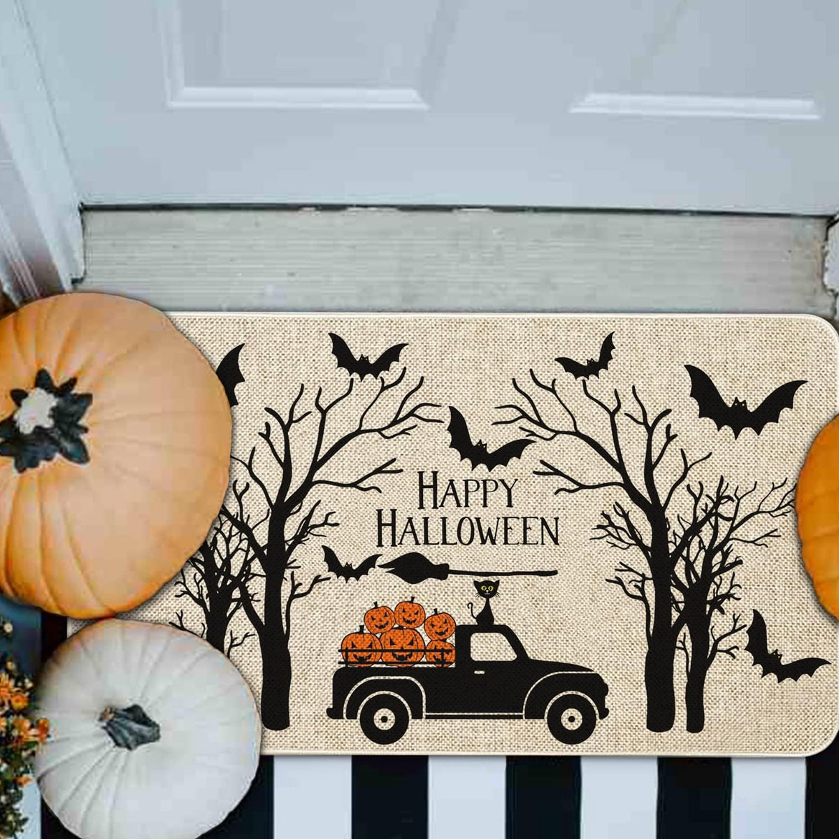 BOOHIT Halloween Door Mat 31x19 Inch Indoor Outdoor Entrance Floor Home Decoration (Witch Feet)