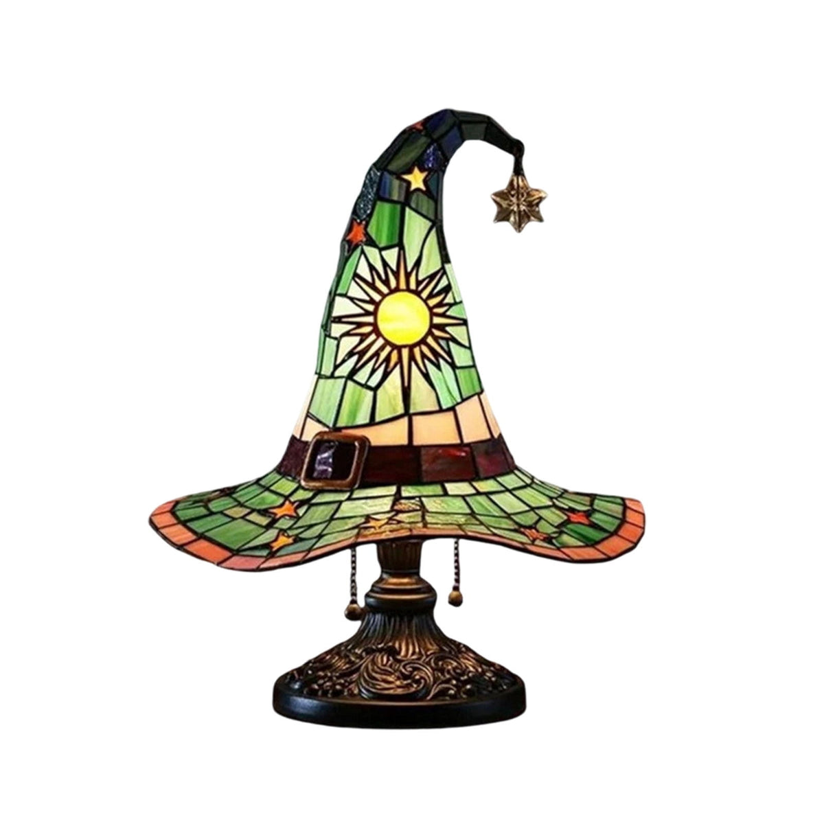 Clearance Witch Hat Lamp, Halloween Nigh Light Handcrafted Retro Resin Witch Hat Light, Usb Powered, Gothic Halloween Decorations for Bedroom