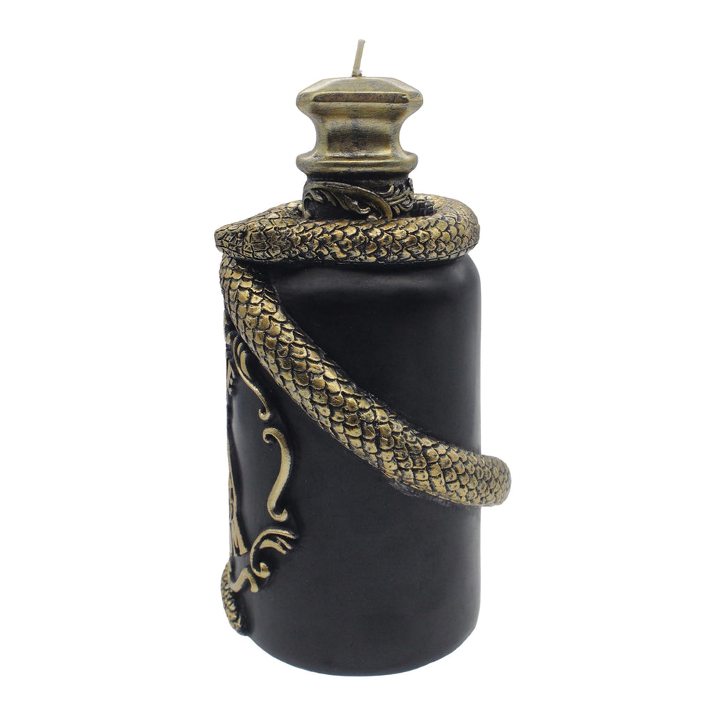 Snake Venom Potion Candle, Black and Gold, 6.7", Halloween by Way To Celebrate
