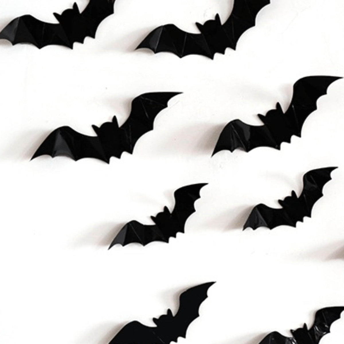 Moocorvic 16PC Halloween 3D Bats Decoration For Home Decor DIY Wall Decal Bathroom Indoor Hallowmas Party Supplies ,4 Different Sizes Realistic PVC Scary Black Sticker