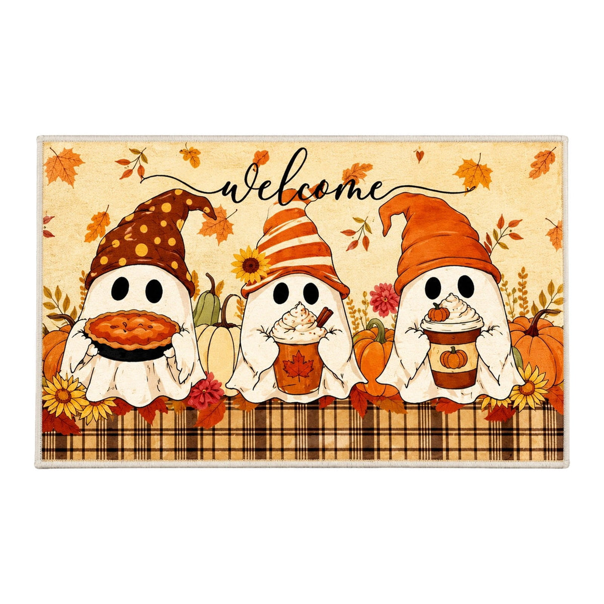 Halloween Kitchen Mat Halloween Printed Carpet Non-slip Entry Door Entry Mat Absorbent Bathroom Kitchen Entryway Mat 40*60cm