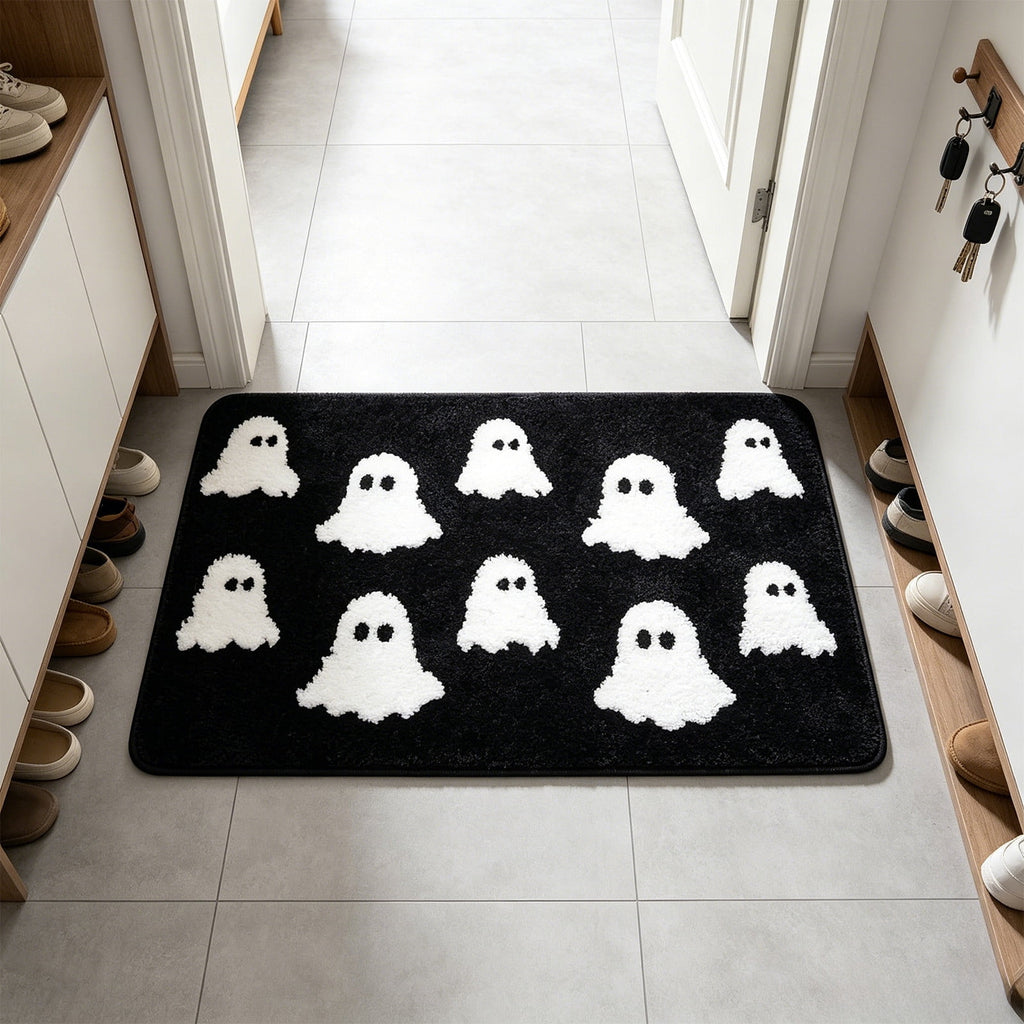Halloween Pumpkin Doormat, Soft Non-Slip Indoor Outdoor Welcome Rug for Entryway Porch and Front Door