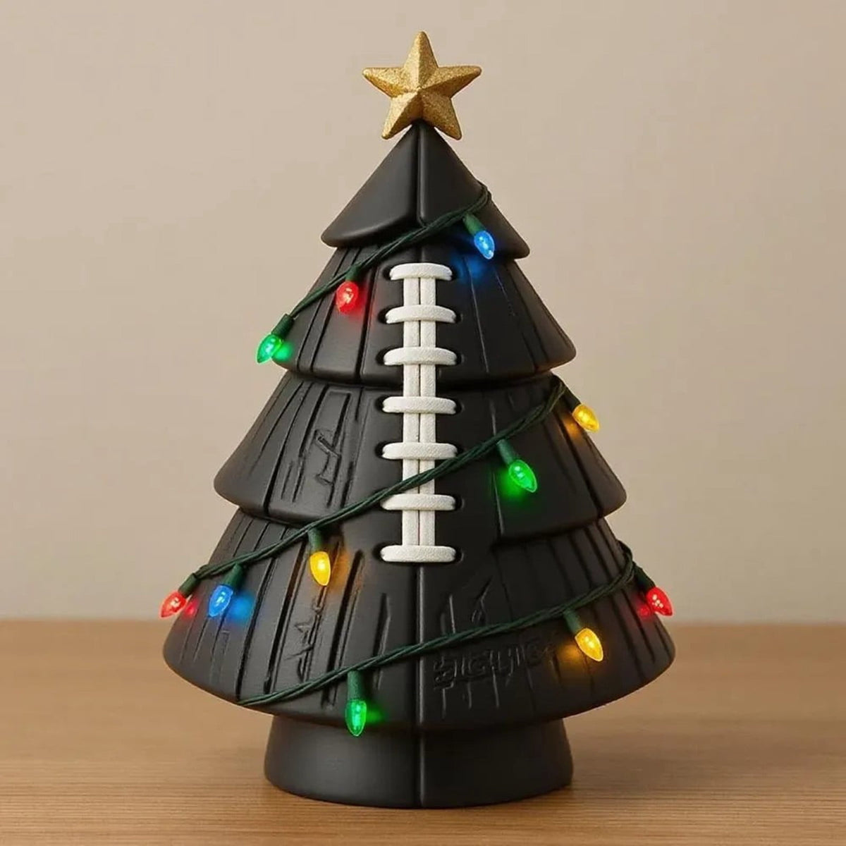 Christmas in july Decorations, Christmas Tree Resin Figurine, Sports Themed Tabletop Decor for Fall Thanksgiving Summerween, Unique Holiday Gift