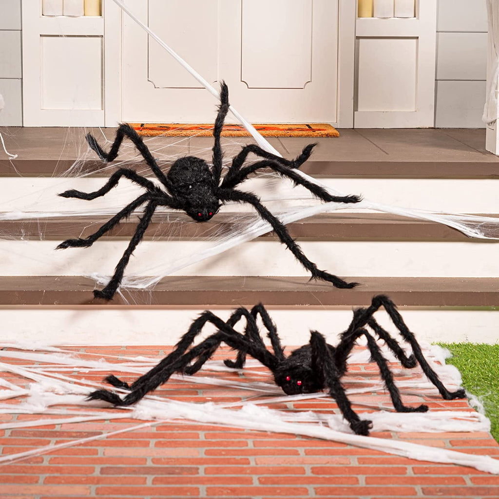 Ayieyill 79 In Giant Spider Halloween Decorations Outdoor, Scary Large Spider for Halloween Yard Decorations, Haunted House Props, 1pc