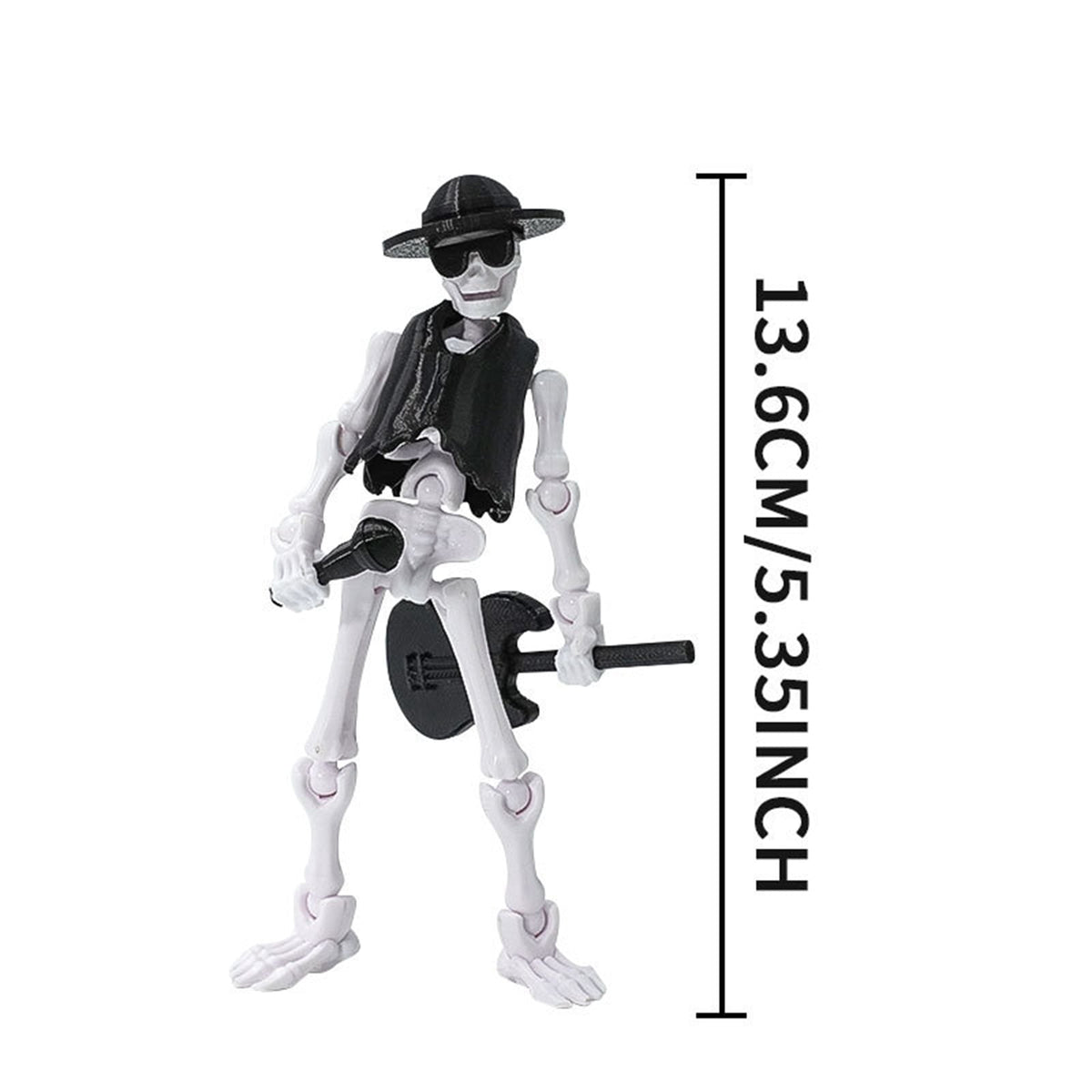 Joint Human Skeleton Doll Trick Toy Creative Ornaments Assembly Toy Movable Doll With Multiple Weapons For Desk Backpack Decoration Stress Relief Sketching Practice Festival