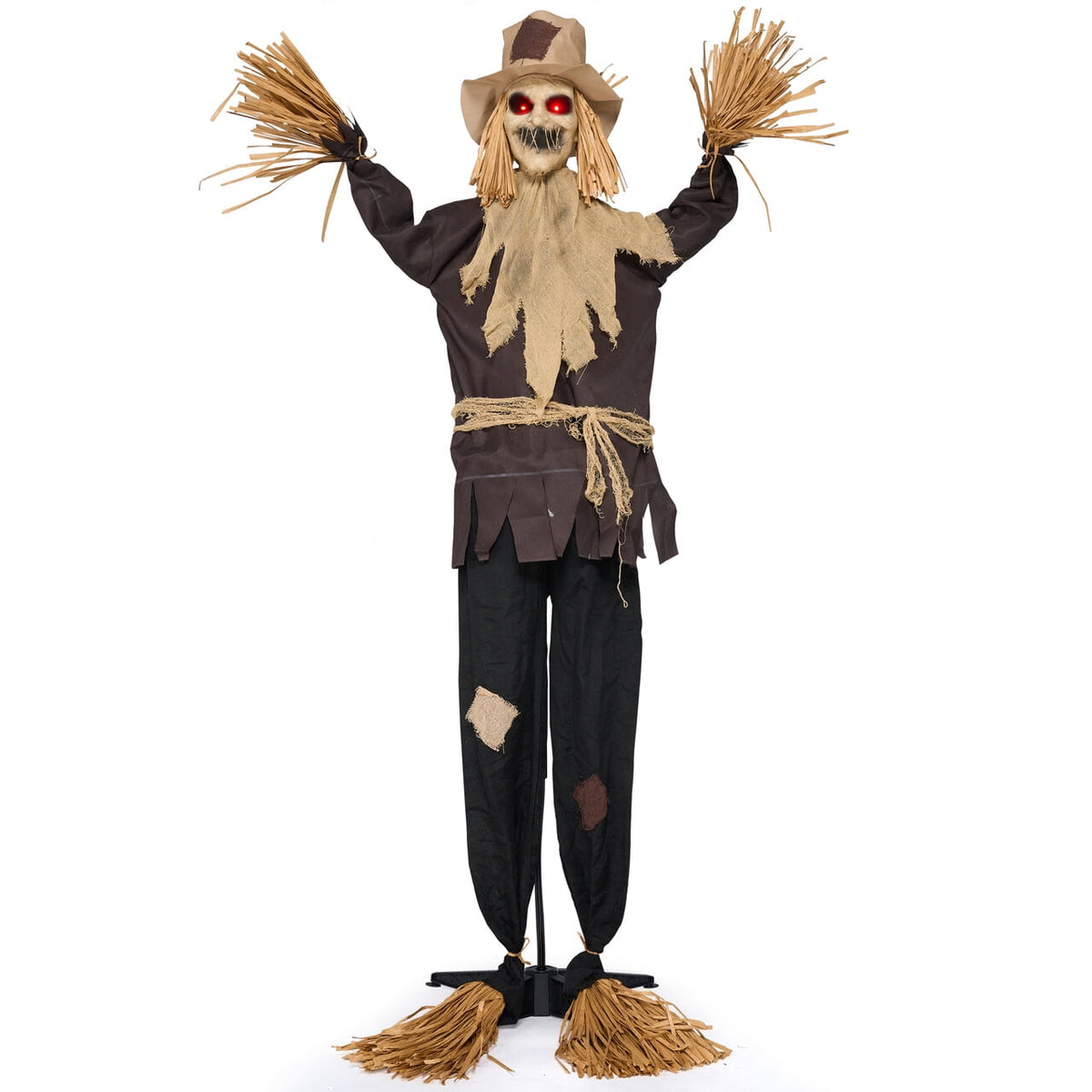 Joyfy Halloween Decorations Outdoor, 72"(6ft) Light Up Animated Scary Decorations Pumpkin Ghost with Sound Activation,Animatronics Pumpkin Decorations for Haunted House Prop Yard Decor