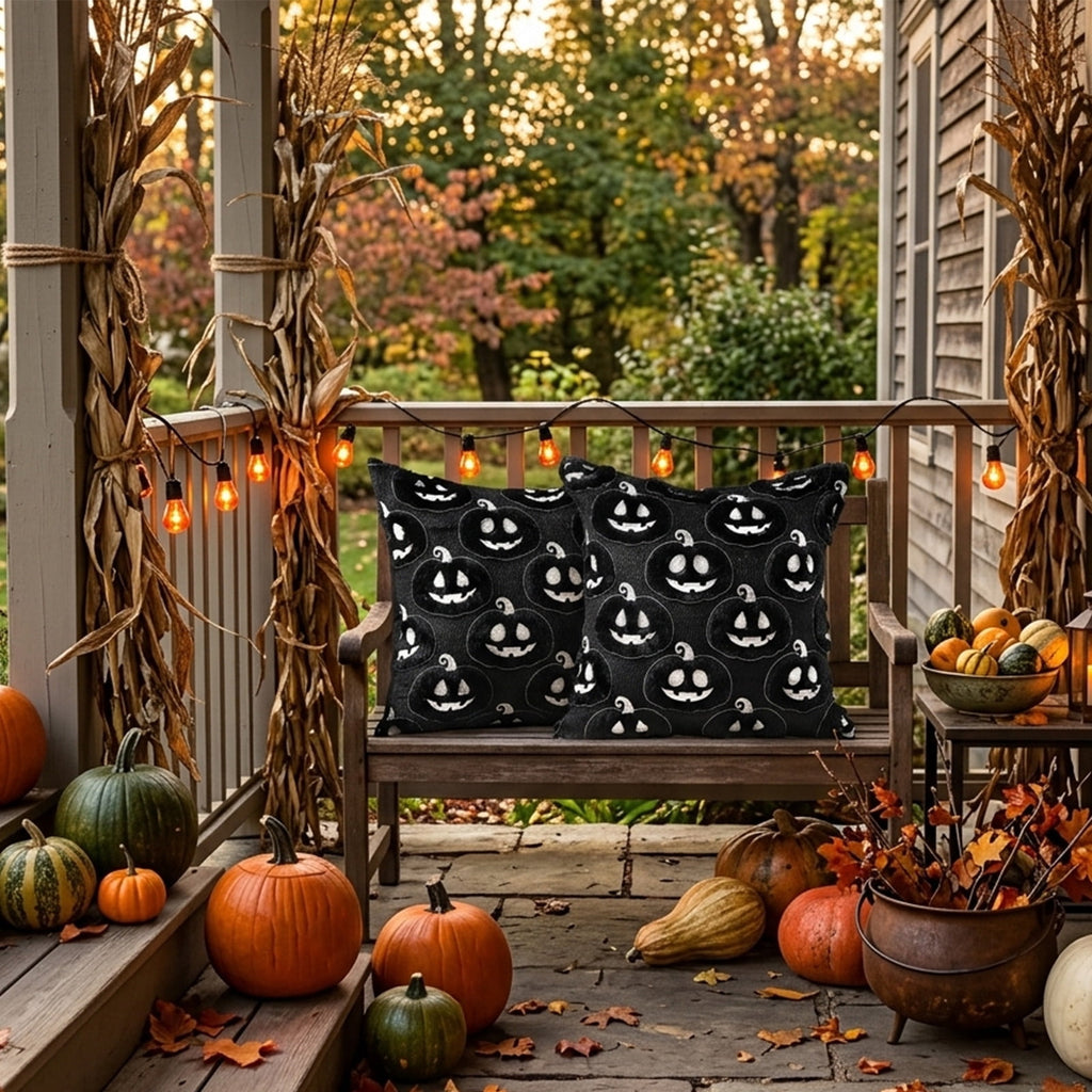 Cute Reading Ghost Plush Throw Pillow, Halloween Book & Pumpkin Bucket Ghost Stuffed Cushion, Spooky Season Decorative Pillow, for Sofa, Bedroom, Party Decor