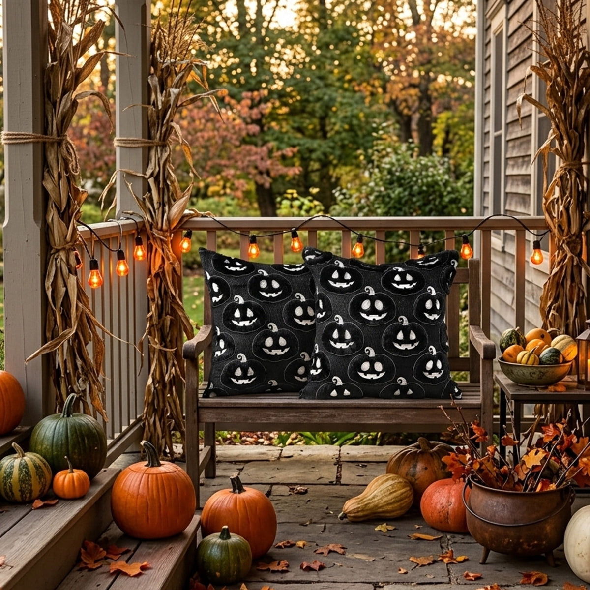 Cute Reading Ghost Plush Throw Pillow, Halloween Book & Pumpkin Bucket Ghost Stuffed Cushion, Spooky Season Decorative Pillow, for Sofa, Bedroom, Party Decor