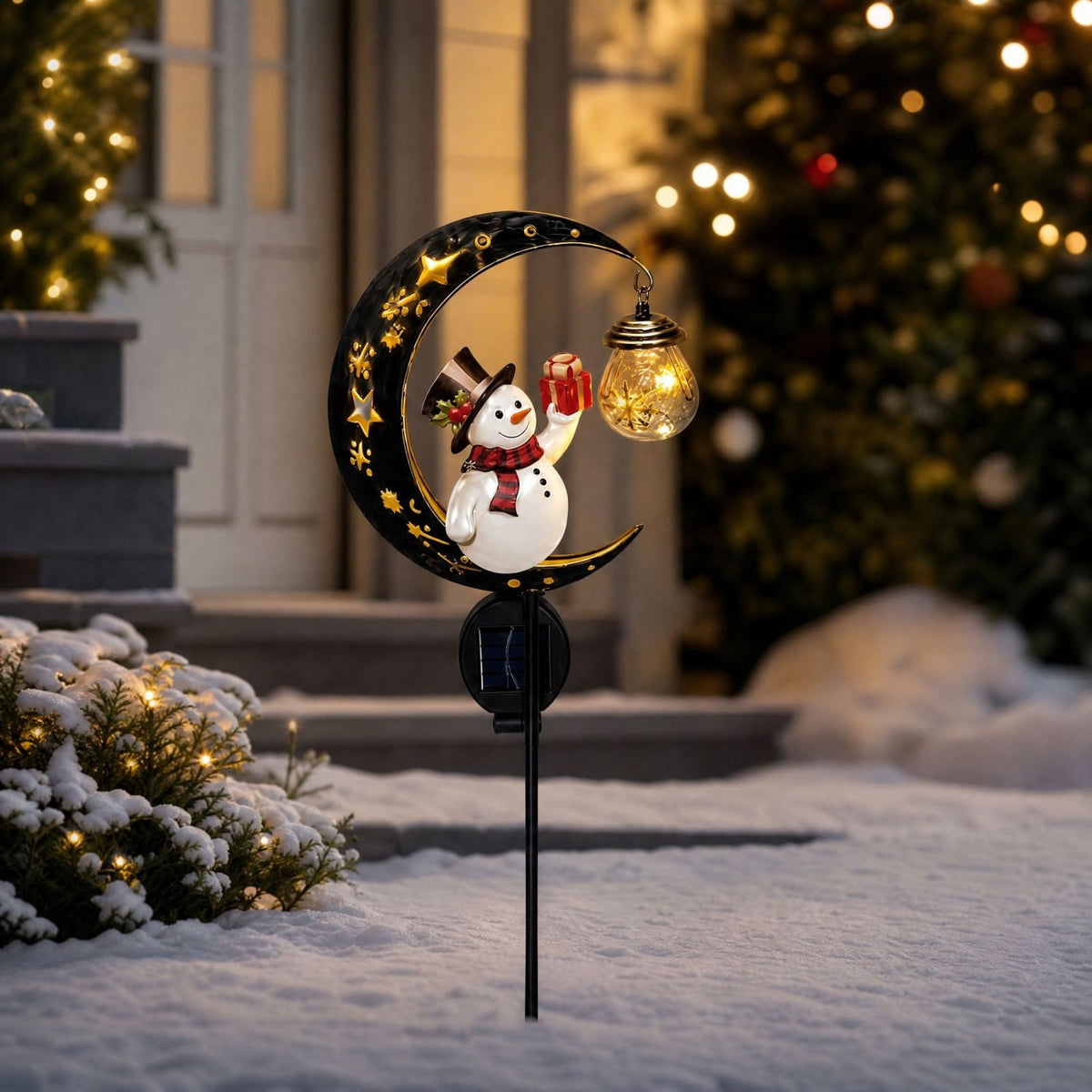 Halloween Solar Garden Stake Light,Metal Hanging Pumpkin Lantern Waterproof for Yard Lawn Proch