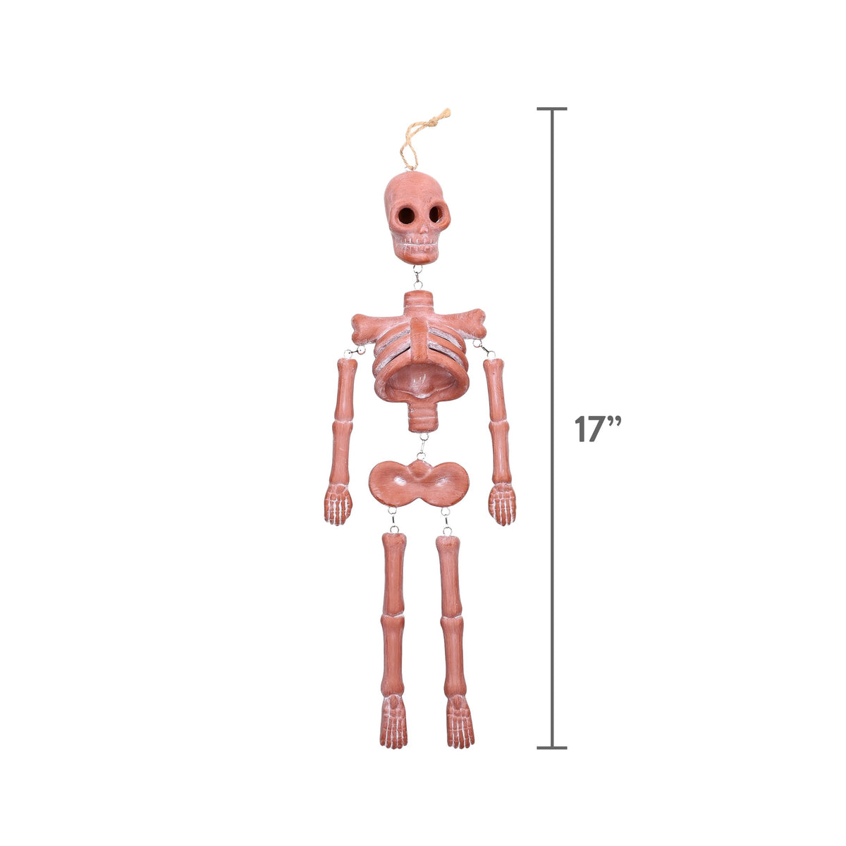 Skeleton Wall Decoration, Terracotta, 16.7", Halloween by Way To Celebrate