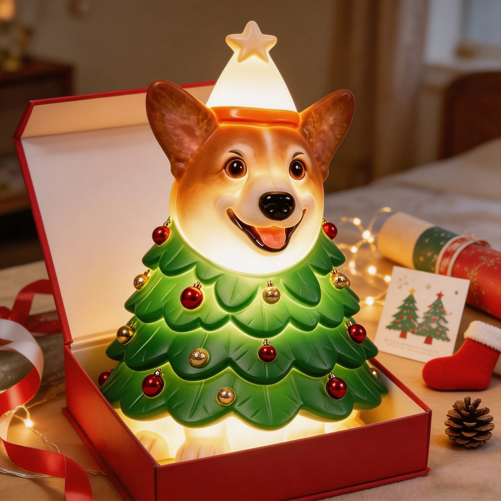 Clearance! Halloween Light‑Up Dog Figurine, 7.9in Scarecrow Dog Statue with Glowing Pumpkin, Waterproof Resin Table Yard Decor