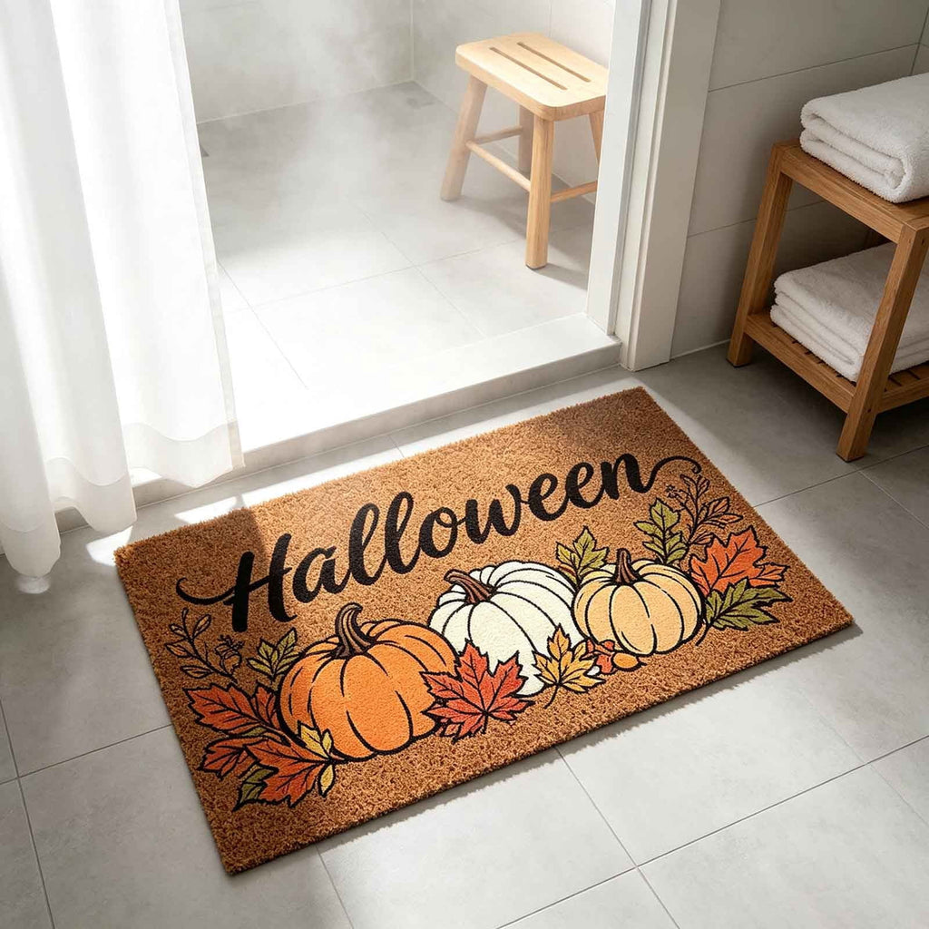 Halloween Kitchen Mat Halloween Printed Carpet Non-slip Entry Door Entry Mat Absorbent Bathroom Kitchen Entryway Mat 40*60cm