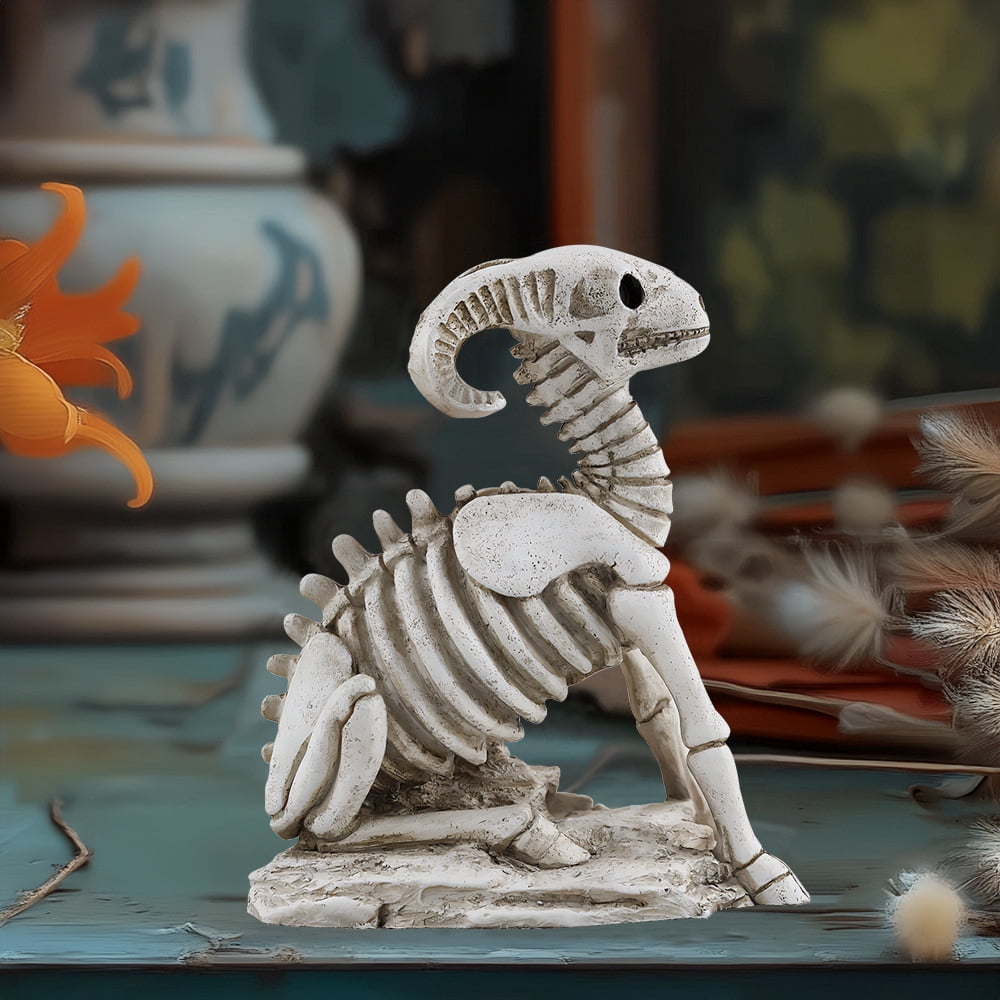 Dmlowu Animal Skeletons Halloween Decorations, 3.5x8" Plastic Halloween Skeleton for Home Decor, Spooky Human Skeleton for Halloween Decorations Outdoor & Infoor
