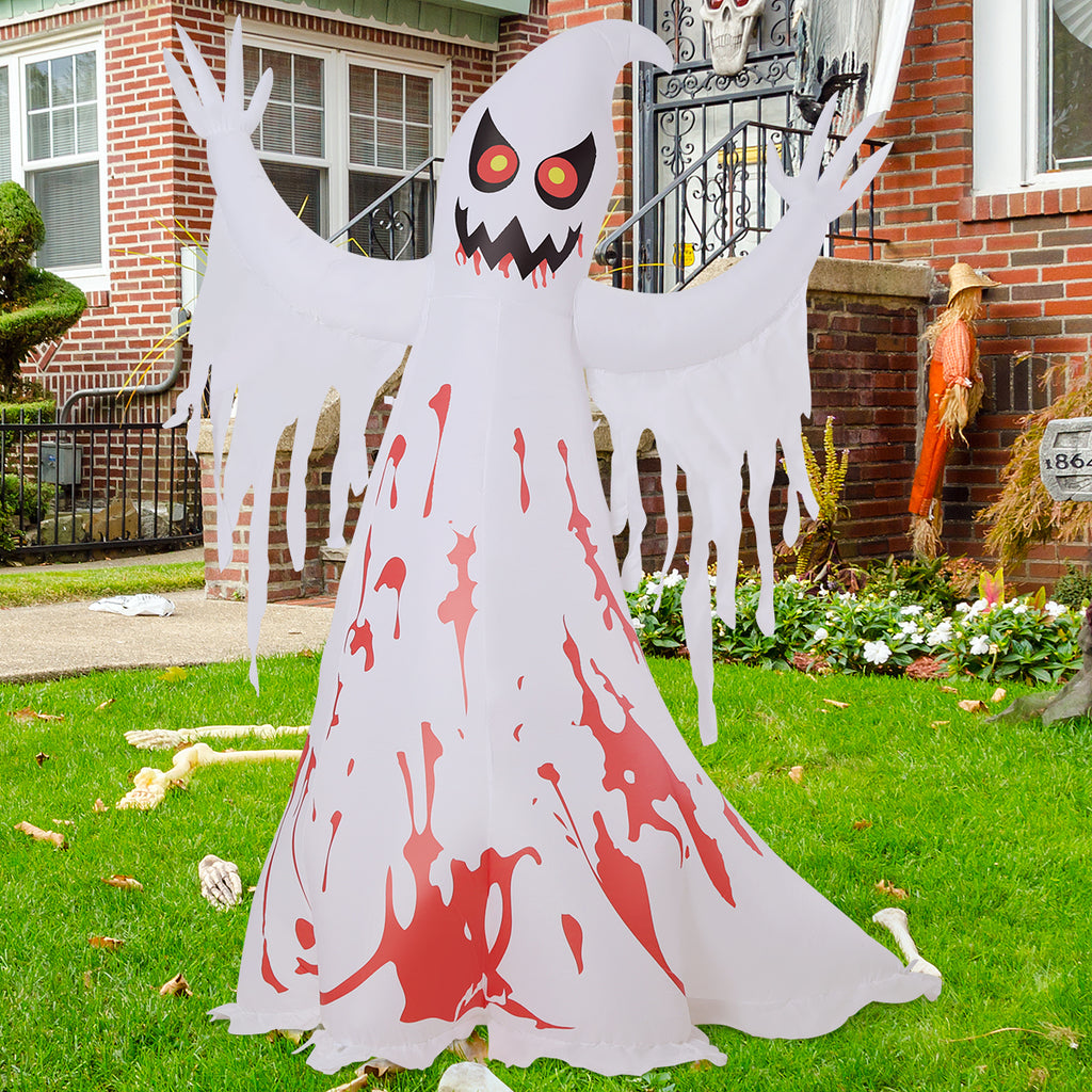 GOOSH Halloween Inflatables 8.2 FT Giant Inflatable Ghost, Scary Ghost Inflatable Blow up Ghost with Built-in LED Lights, Outdoor Halloween Decorations for Halloween Holiday Party Indoor Outdoor