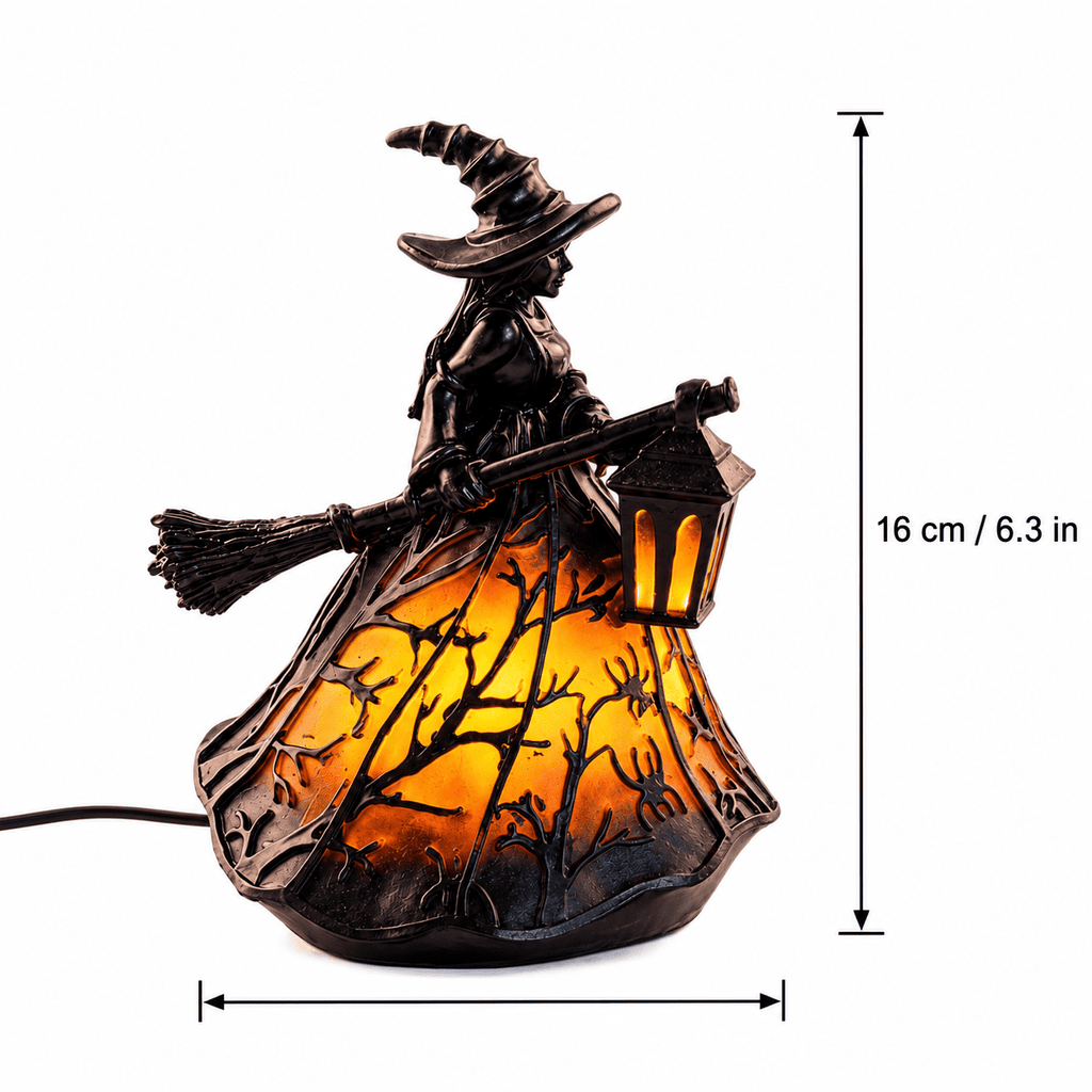 Diceymbol 11.81 Inch Halloween Ghost Night Light, Witch Hat Ghost Lamp with Jack O Lantern, Halloween Decorations Indoor for Table Mantel Party Decor