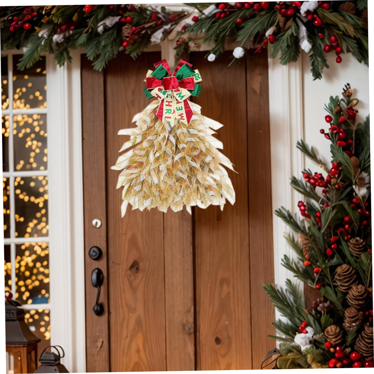 3Pcs Wreath Base Wreath Boards 15.7 x 18 Wood Triangular Wreath Frame with Holes Decorative DIY Crafts Wreath Form for Halloween & Christmas Wreath,Door and Wall Decoration,A