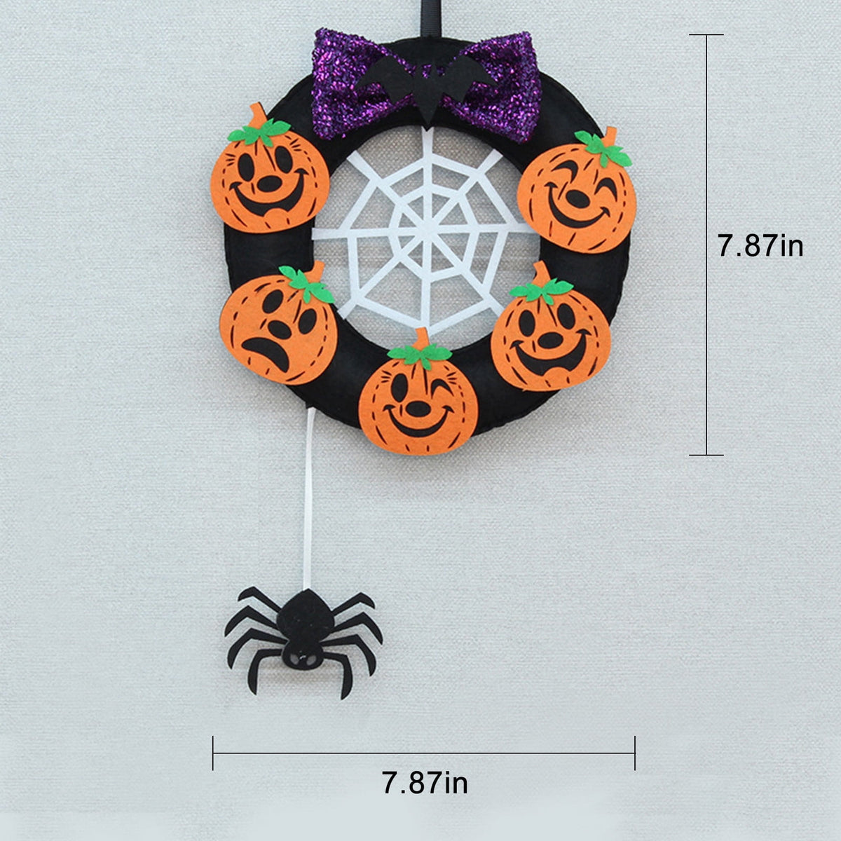 sruoe Halloween Decorations, Halloween Wreaths for Front Door, Artificial Wreaths, Indoor Outdoor Halloween Decor, Halloween Wreaths for Front Door, Halloween Party Decoration, Yard Decoration