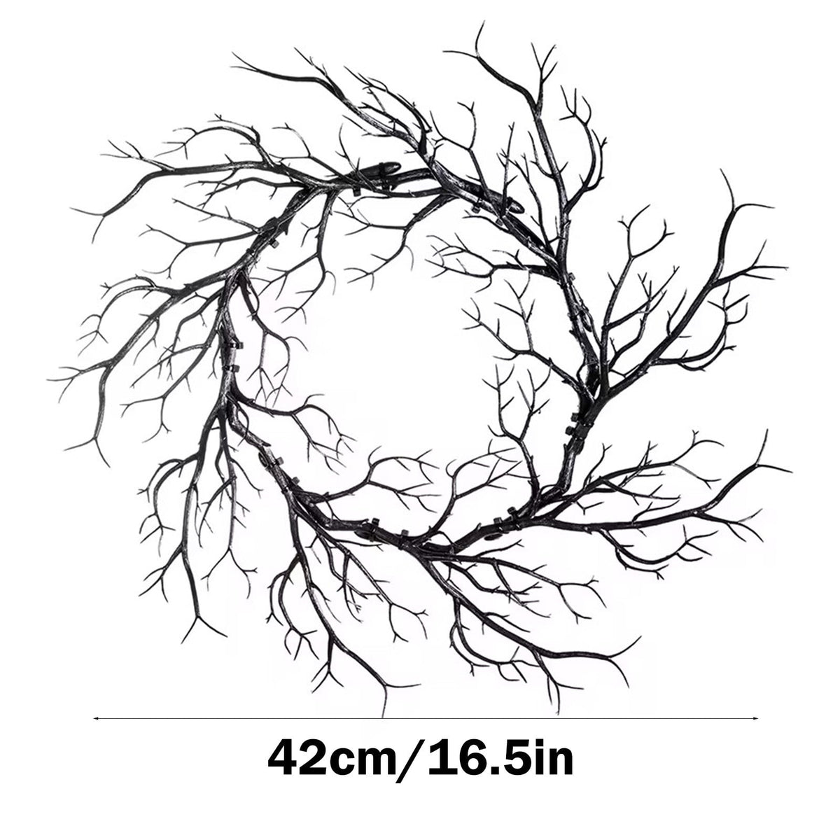 Darzheoy Halloween Wreaths for Front Door, Halloween Decorations Black Halloween Wreath for Front Door Thanksgiving Christmas Halloween Decor
