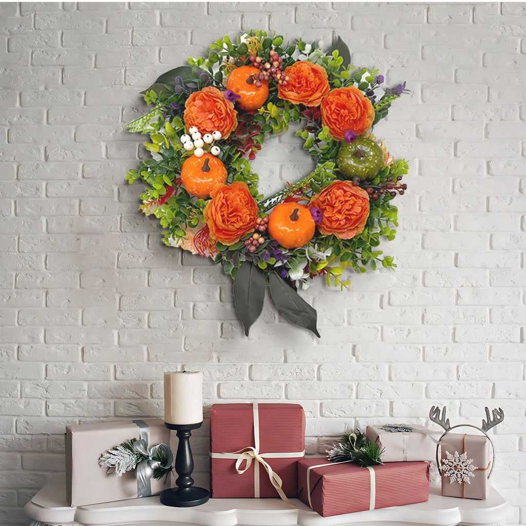 sruoe Halloween Decorations, Indoor Outdoor Halloween Decor, Artificial Wreaths, Halloween Decorations for Outside, Halloween Simulation Decorative Wreath