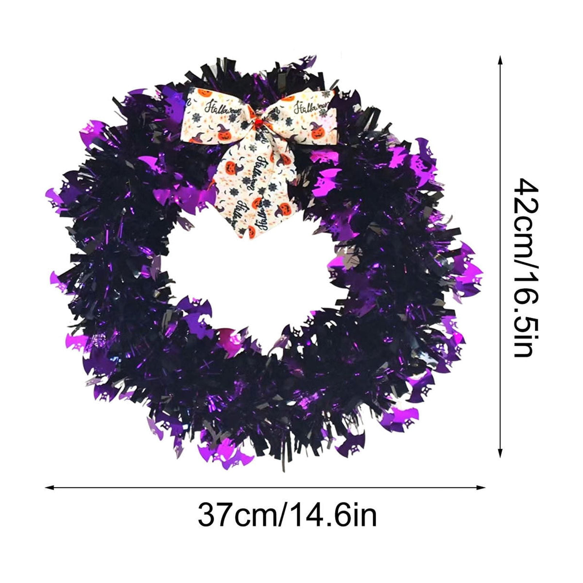 XGFHYJEH Halloween Wreath, Halloween Wreaths for Front Door, Halloween Decorations, Halloween Home Wall Decor Ornaments