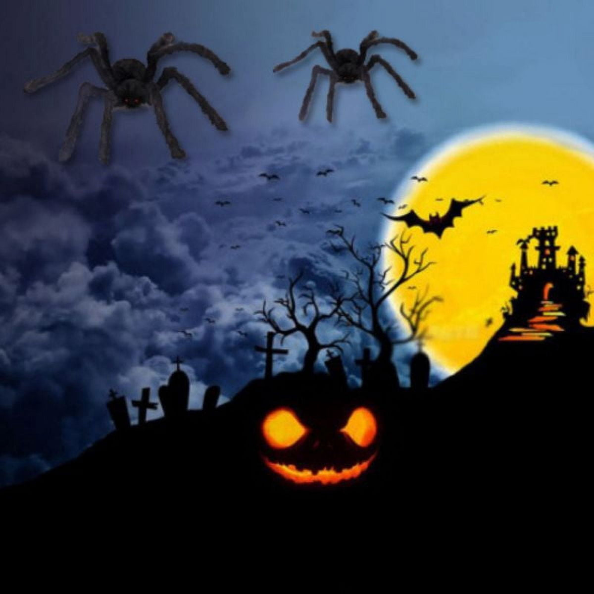 Halloween Spider Decorations Realistic Hairy Spiders Spider Props for Indoor, Outdoor and Yard Creepy Decor 75CM (30 Inch)