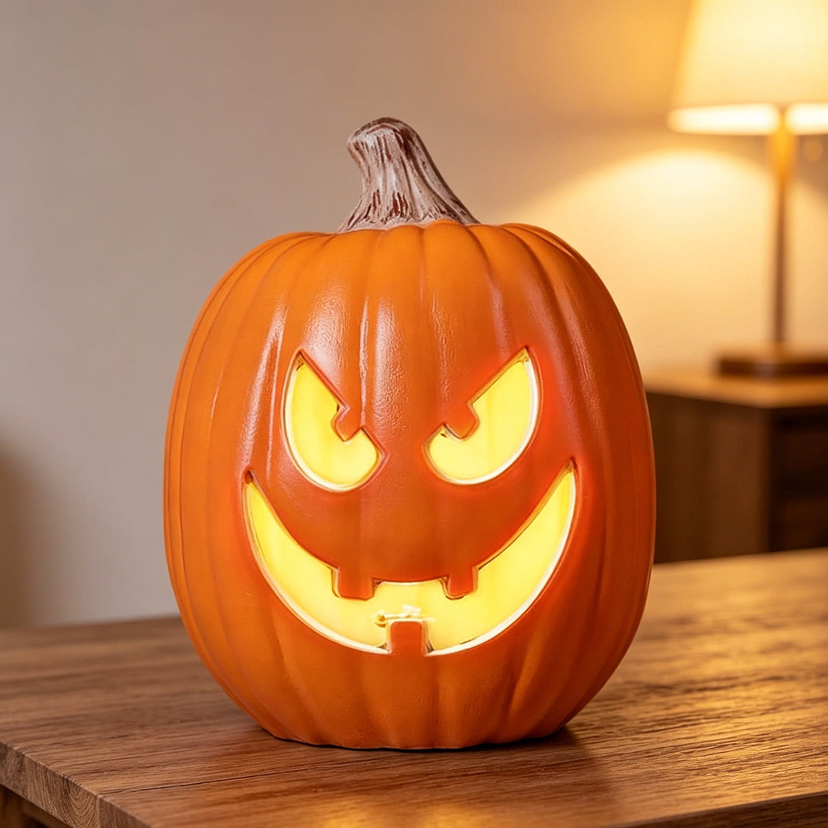 Large LED Lighted Halloween Pumpkin, Weather-Resistant Blow Mold Jack O Lantern Decoration for Outdoor Yard, Porch, Storefront, and Commercial Holiday Displays