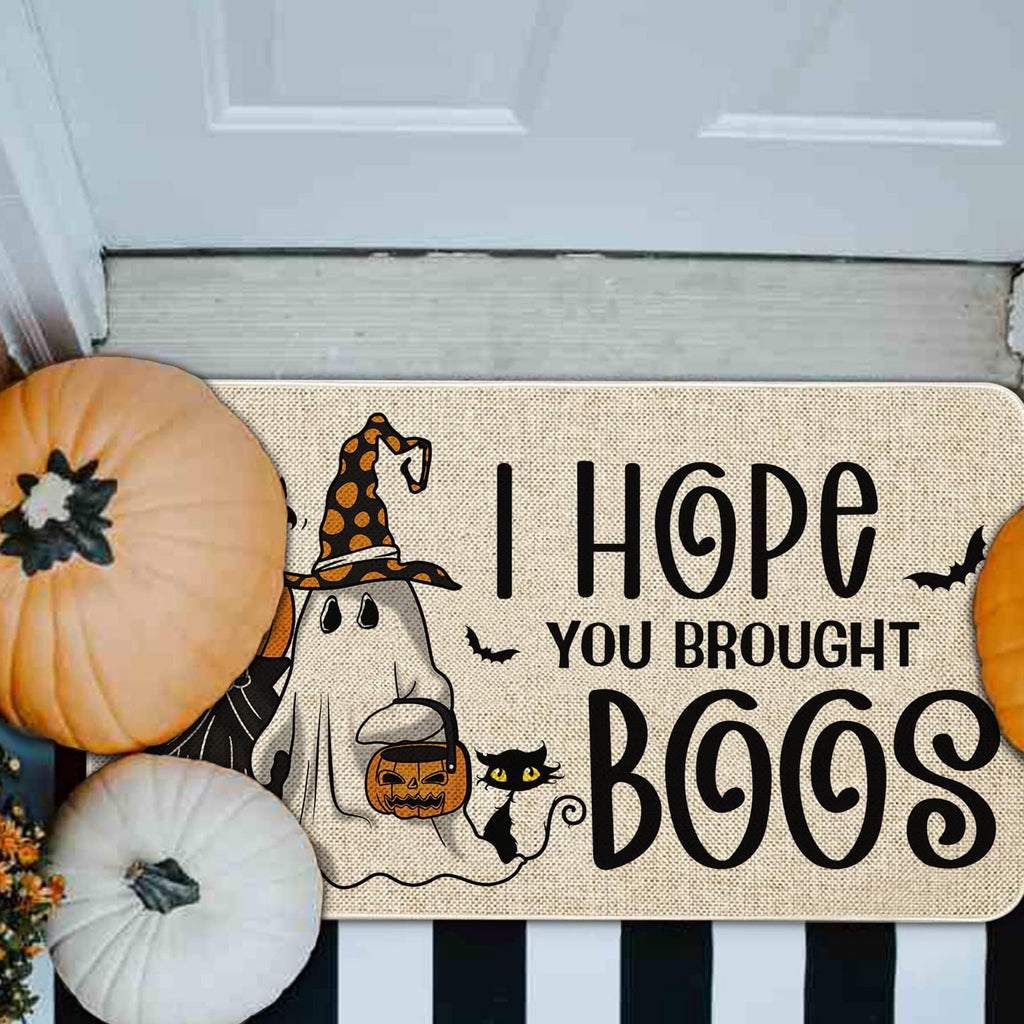 BOOHIT Halloween Door Mat 31x19 Inch Indoor Outdoor Entrance Floor Home Decoration (Witch Feet)