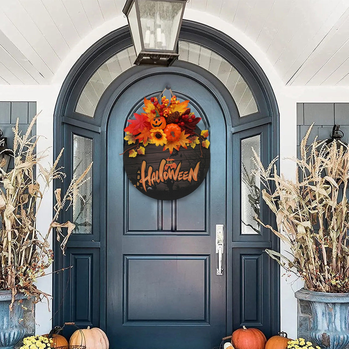 sruoe Halloween Decorations, Halloween Wreaths for Front Door, Artificial Wreaths, Indoor Outdoor Halloween Decor, Halloween Wreaths for Front Door, Halloween Party Decoration, Yard Decoration