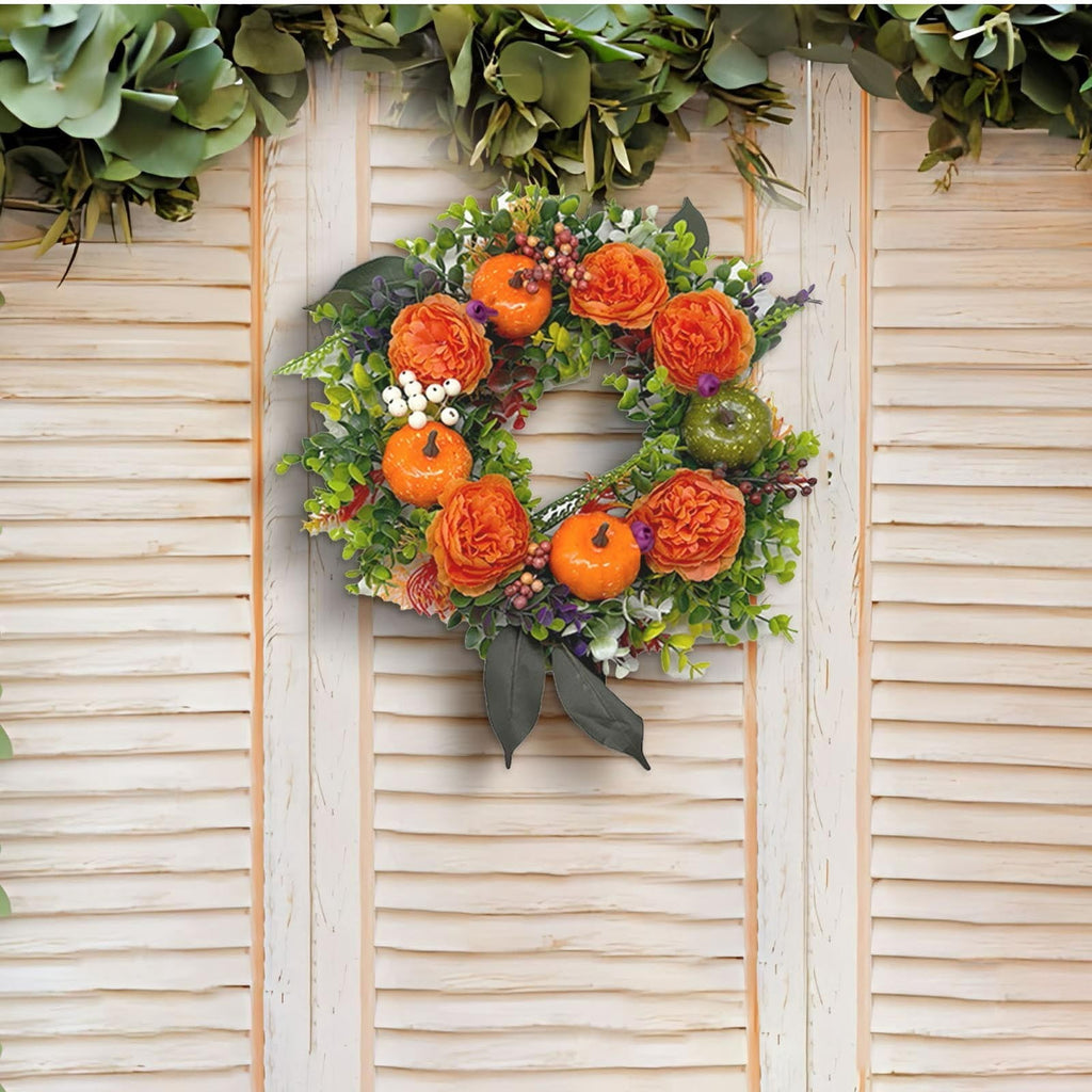 WKSCLPAI Halloween Wreaths, Black Dead Branch Wreath with Bat Decoration, Halloween Leaves Garlands for Decoration, Versatile for Indoor and Outdoor Use,Ideal for Various Occasions