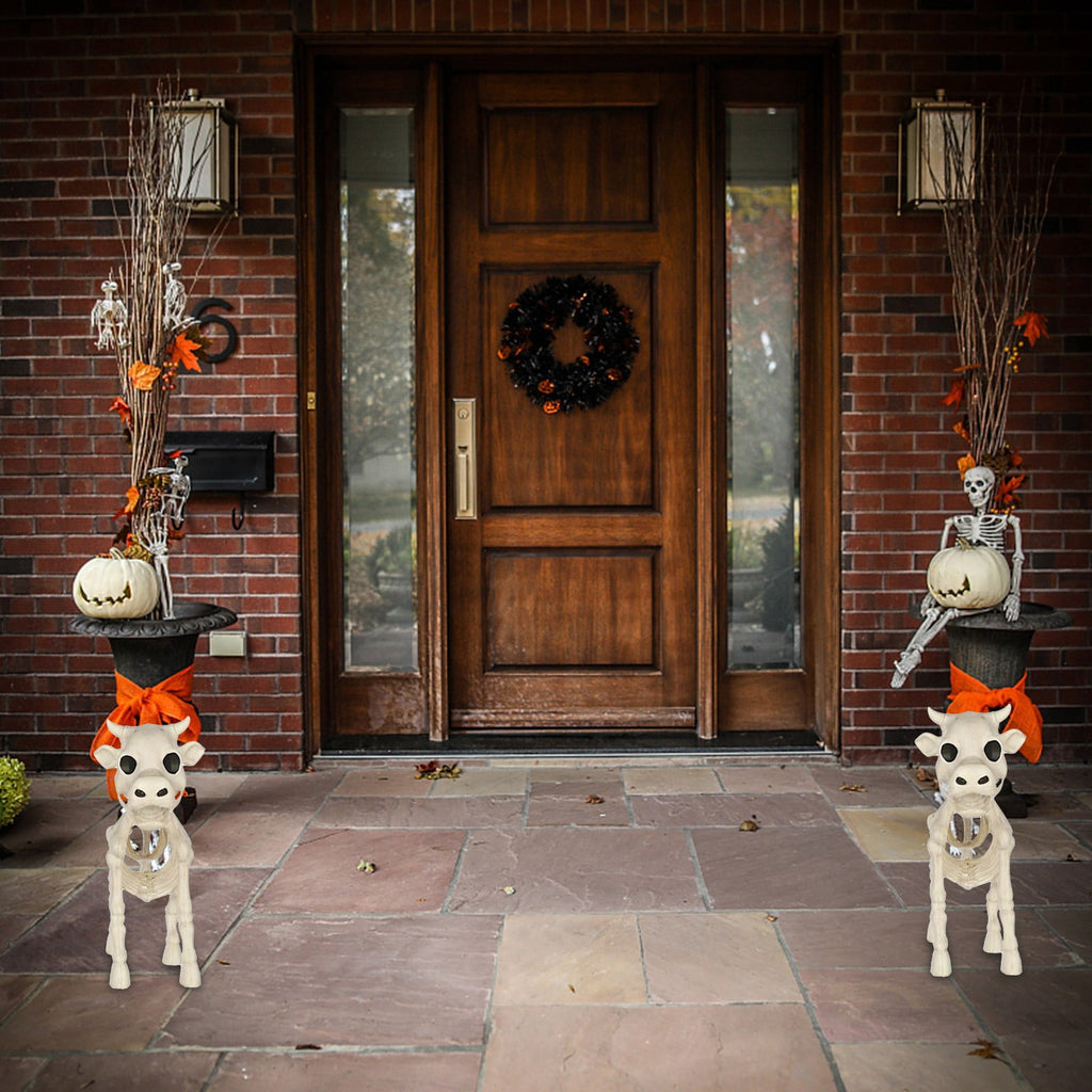 amlbb Halloween Decorations Indoor Outdoor Cow Skeleton, 2025 New Cow Skeleton Halloween Decoration, Cow Skeleton Halloween Decorative Prop Halloween on Clearance