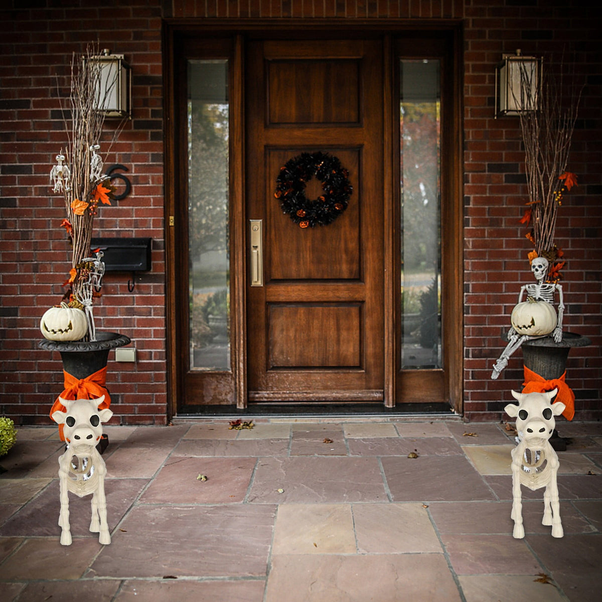 amlbb Halloween Decorations Indoor Outdoor Cow Skeleton, 2025 New Cow Skeleton Halloween Decoration, Cow Skeleton Halloween Decorative Prop Halloween on Clearance
