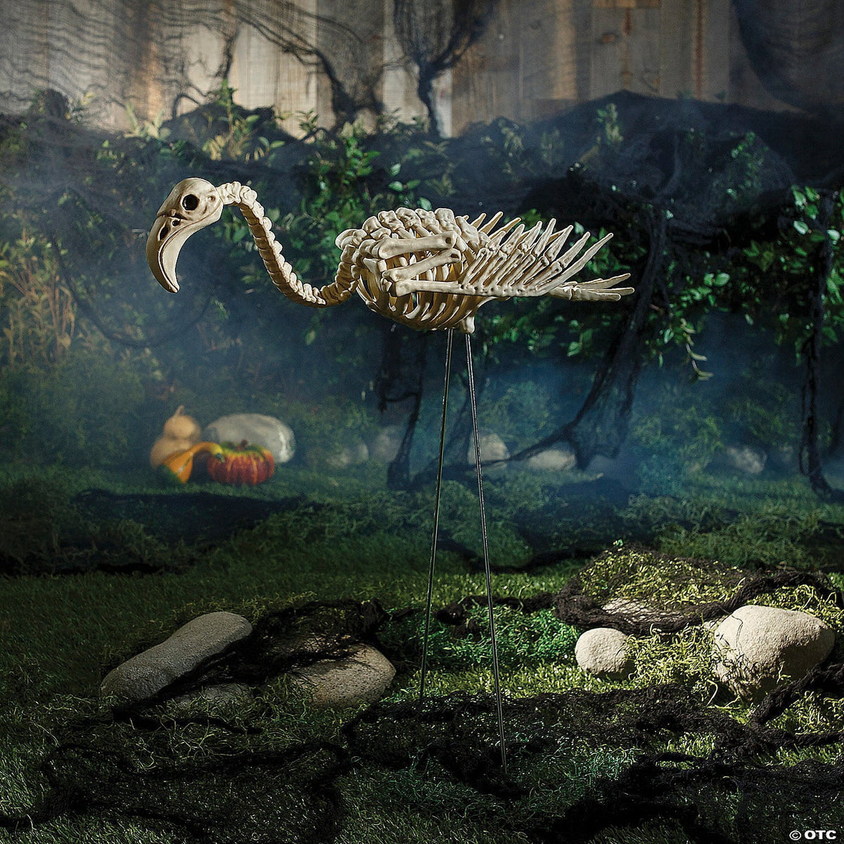 Halloween Express 27" Flamingo Skeleton Halloween Decoration